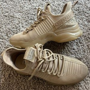 Steve Madden Tan Sparkly Sneakers